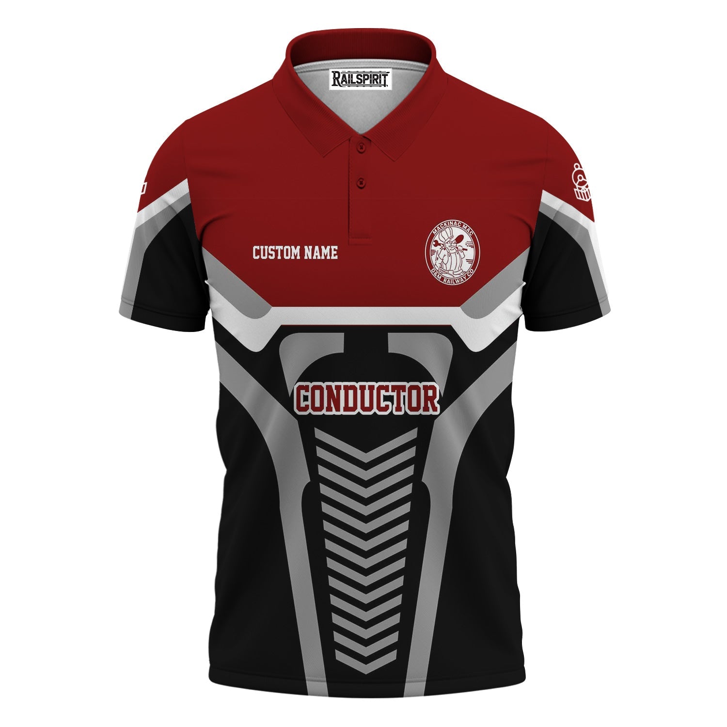 Railspirit Personalized Detroit & Mackinac Railroad Polo Shirt Track-Inspired with Custom Job Position  Train Shirt