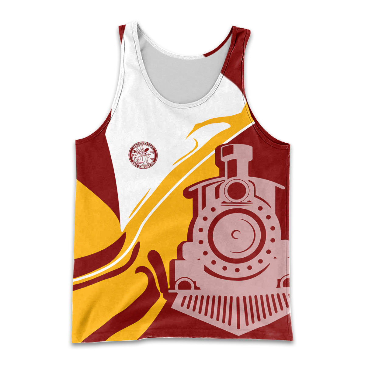 Railspirit Personalized Detroit & Mackinac Railroad Men Tank Top Flame-Inspired Style Shirt Gift Idea For Train Lovers