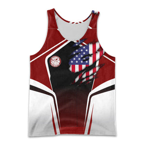 Railspirit Personalized Detroit & Mackinac Railroad Men Tank Top American Eagle Vintage Train Shirt