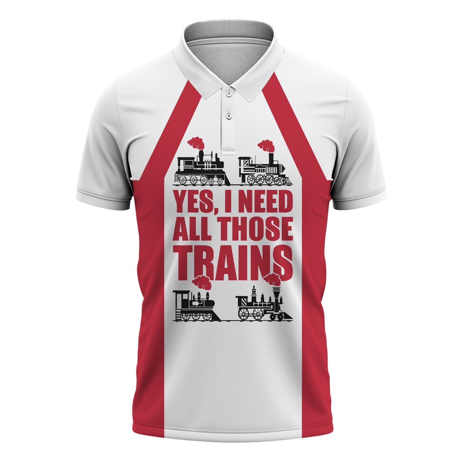 Railspirit Custom Name Canadian Pacific Kansas City Polo Shirt Yes I Need All Those Train CPKC Printed Shirt