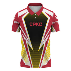 Railspirit Personalized Canadian Pacific Kansas City Polo Shirt Lightning Graphic Style CPKC Shirt Gift Idea For Train Lover