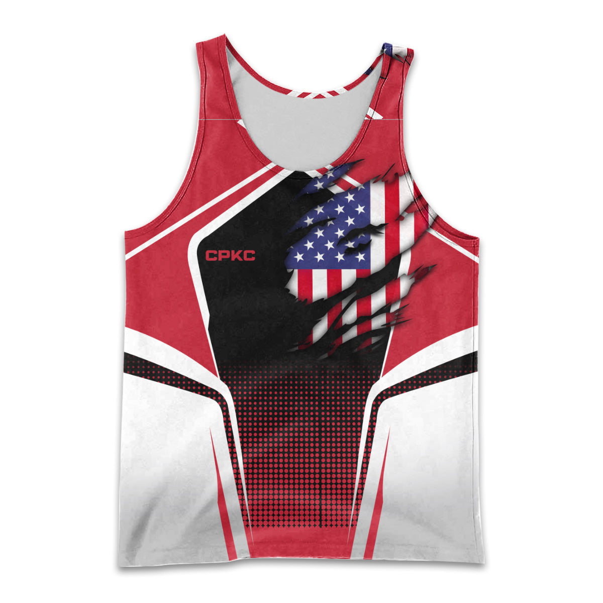 Railspirit Personalized Canadian Pacific Kansas City Men Tank Top American Eagle Vintage Train CPKC Shirt