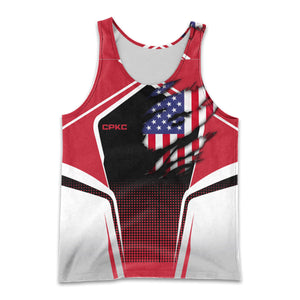 Railspirit Personalized Canadian Pacific Kansas City Men Tank Top American Eagle Vintage Train CPKC Shirt