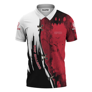 Railspirit Personalized Canadian Pacific Kansas City Polo Shirt Retro Stitches Design with Custom Position CPKC Train Shirt