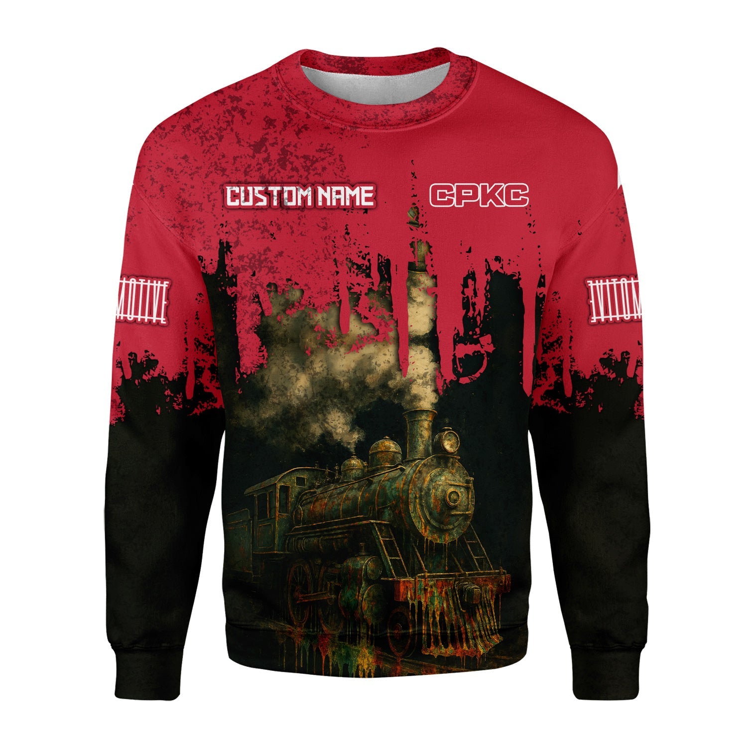 Railspirit Personalized Canadian Pacific Kansas City Sweatshirt Vintage Train Art Style CPKC Shirt For Locomotive Fans