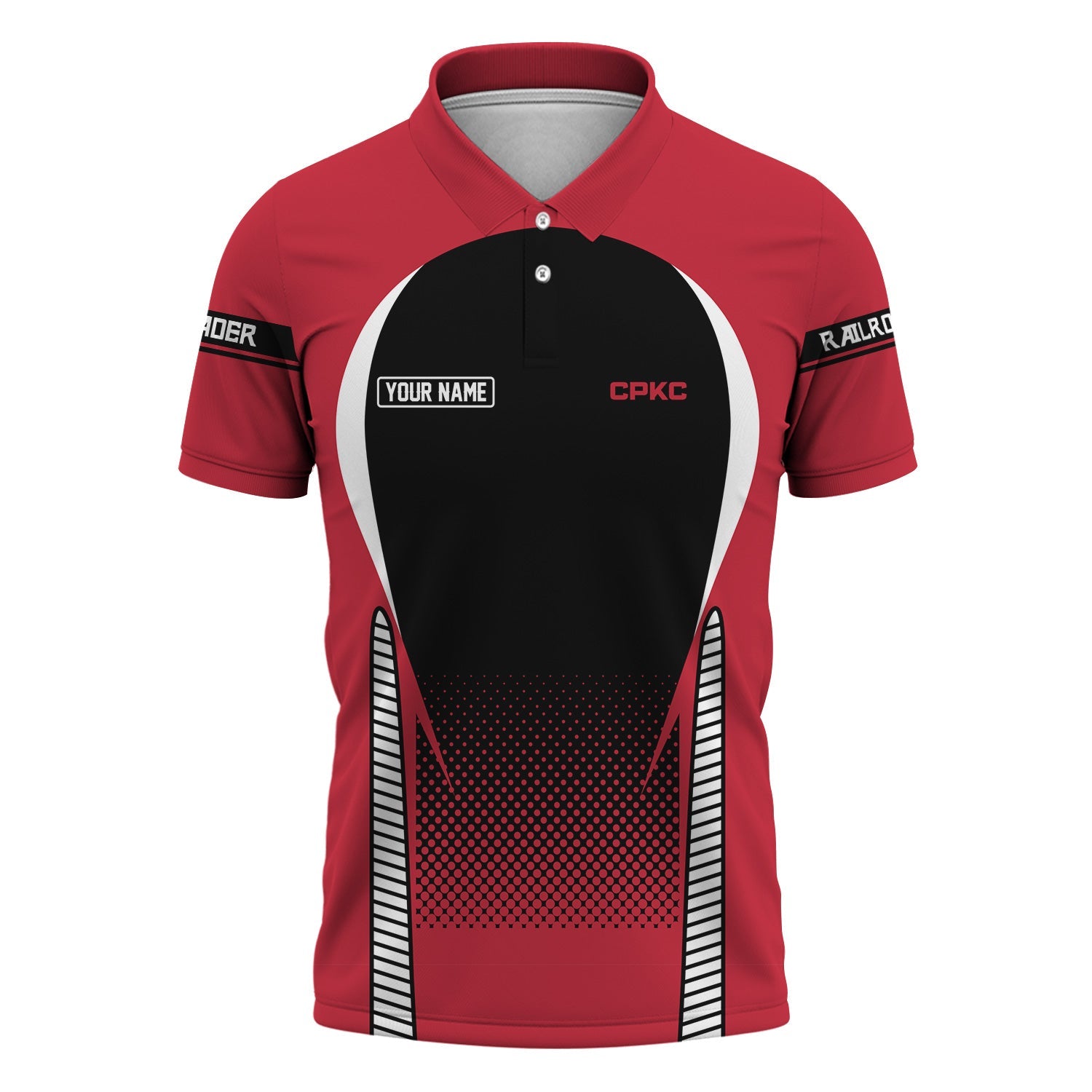 Railspirit Personalized Canadian Pacific Kansas City Polo Shirt Stress Is Caused By Not Having Enough Trains CPKC Shirt All Over Print