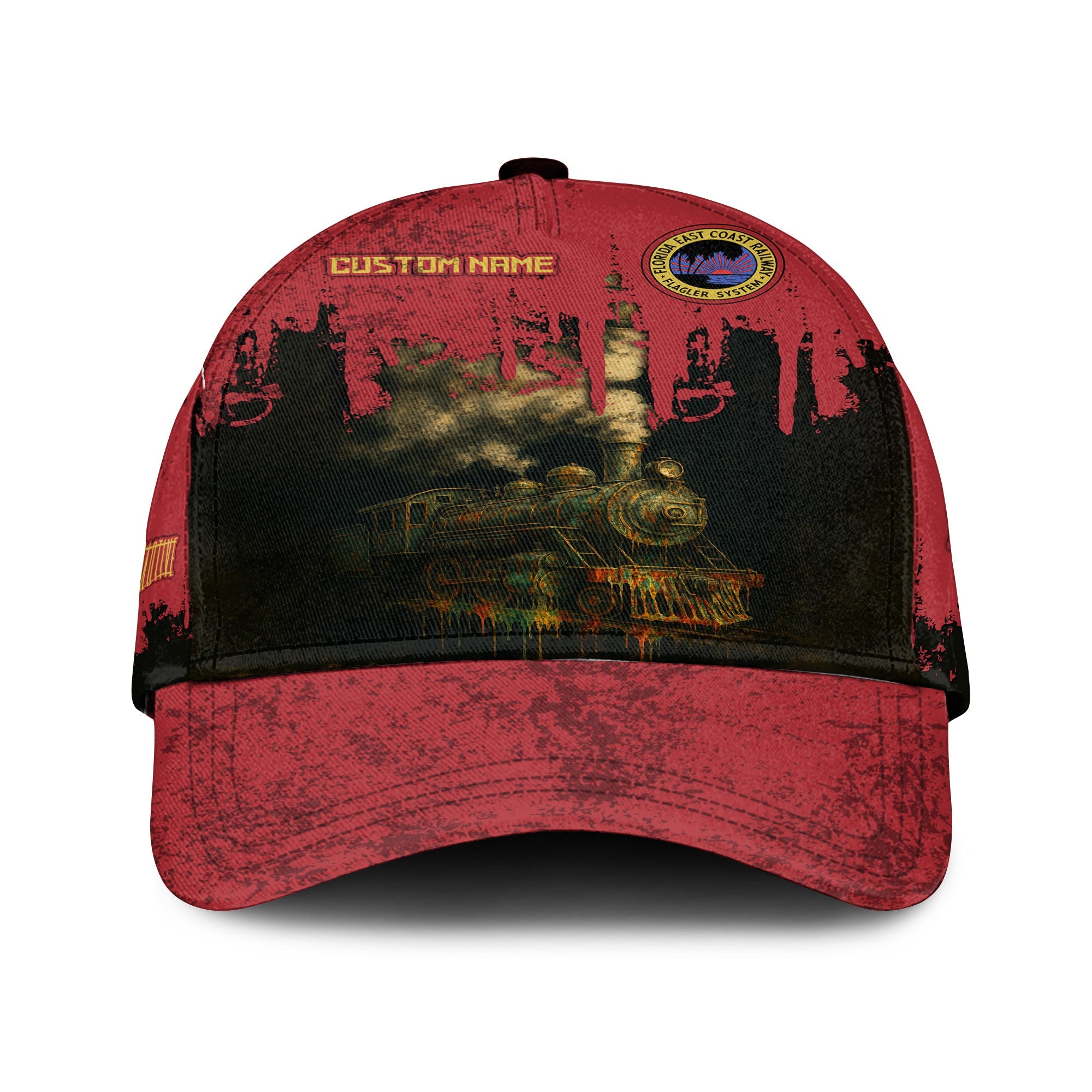 Railspirit Personalized Florida East Coast Railway Classic Cap Vintage Train Art Style Cap For Locomotive Fans