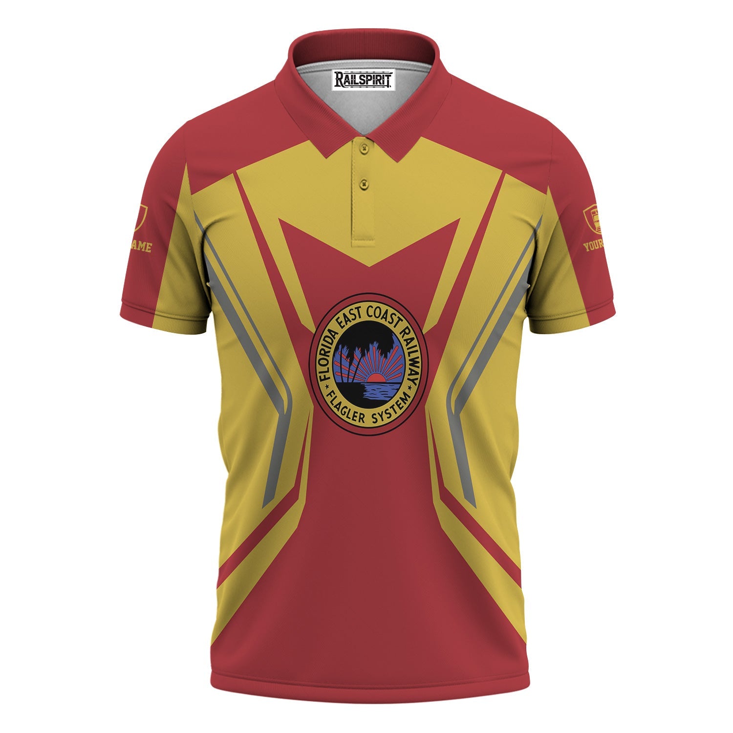Railspirit Personalized Florida East Coast Railway Polo Shirt Unique Style with Custom Job Train Shirt
