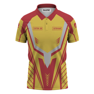 Railspirit Personalized Florida East Coast Railway Polo Shirt Workwear-Inspired with Custom Position Train Shirt