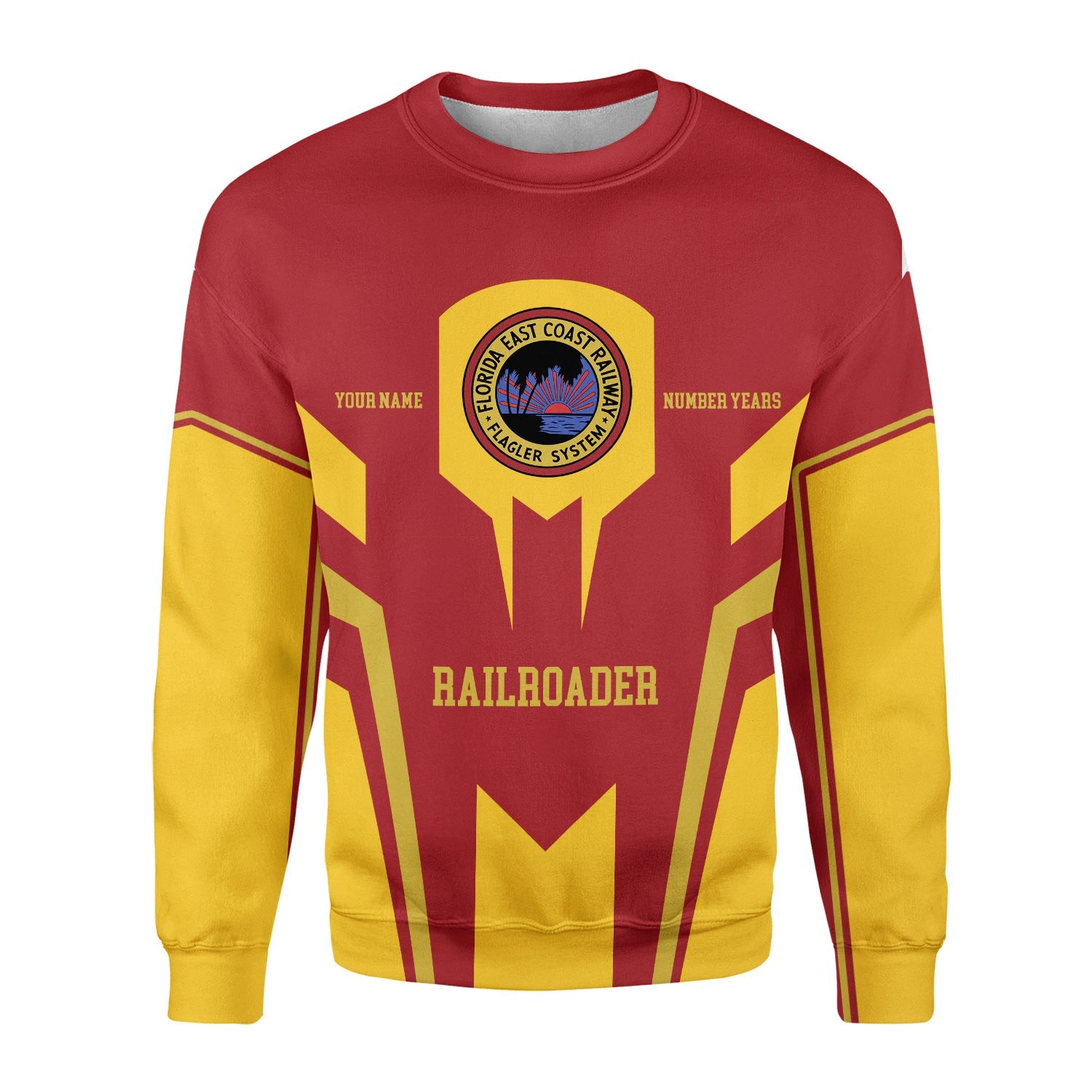 Railspirit Personalized Florida East Coast Railway Sweatshirt Custom Year Railroader Shirt Gift Idea For Train Lover