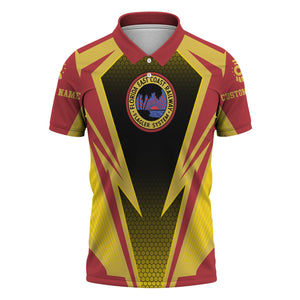 Railspirit Personalized Florida East Coast Railway Polo Shirt Lightning Graphic Style Shirt Gift Idea For Train Lover