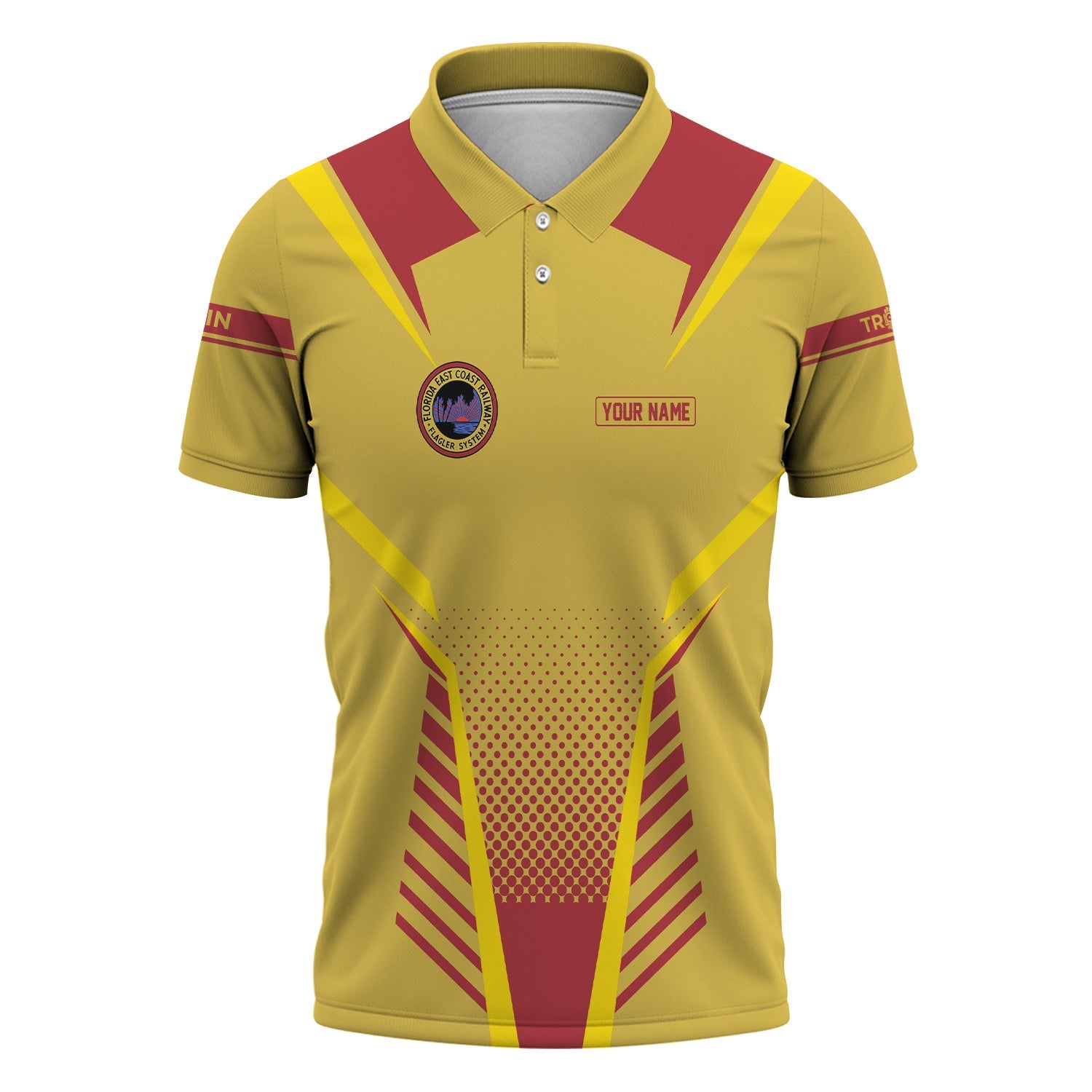 Railspirit Personalized Florida East Coast Railway Polo Shirt Unisex Train Shirt All Over Print