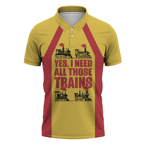 Railspirit Custom Name Florida East Coast Railway Polo Shirt Yes I Need All Those Train Printed Shirt