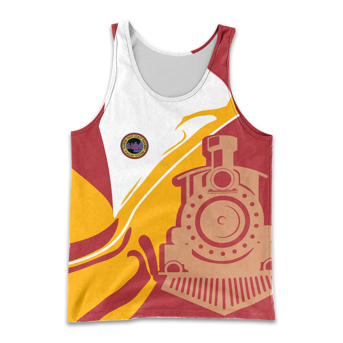 Railspirit Personalized Florida East Coast Railway Men Tank Top Flame-Inspired Style Shirt Gift Idea For Train Lovers