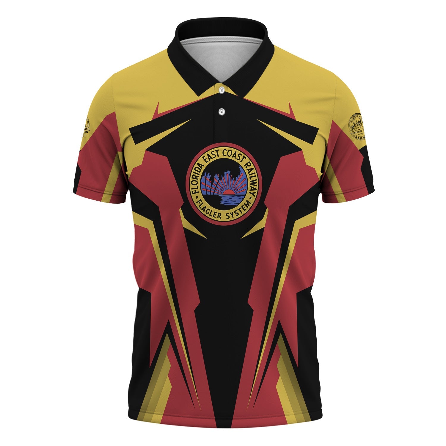 Railspirit Personalized Florida East Coast Railway Polo Shirt Strong Line Style Train Unisex Shirt All Over Print