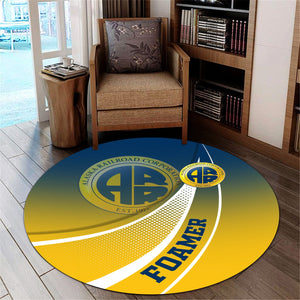 Railspirit Alaska Railroad Round Mat Railway-Themed Style Mat Gift Idea For Trainspotter