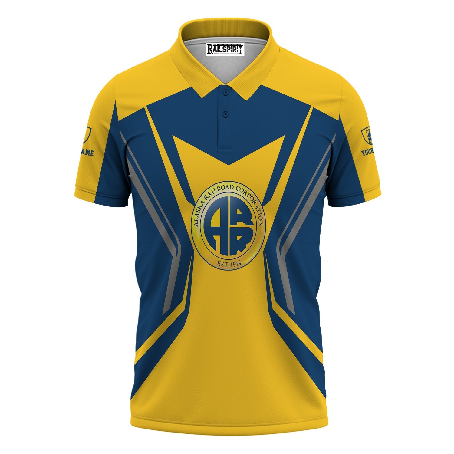 Railspirit Personalized Alaska Railroad Polo Shirt Unique Style with Custom Job Train Shirt