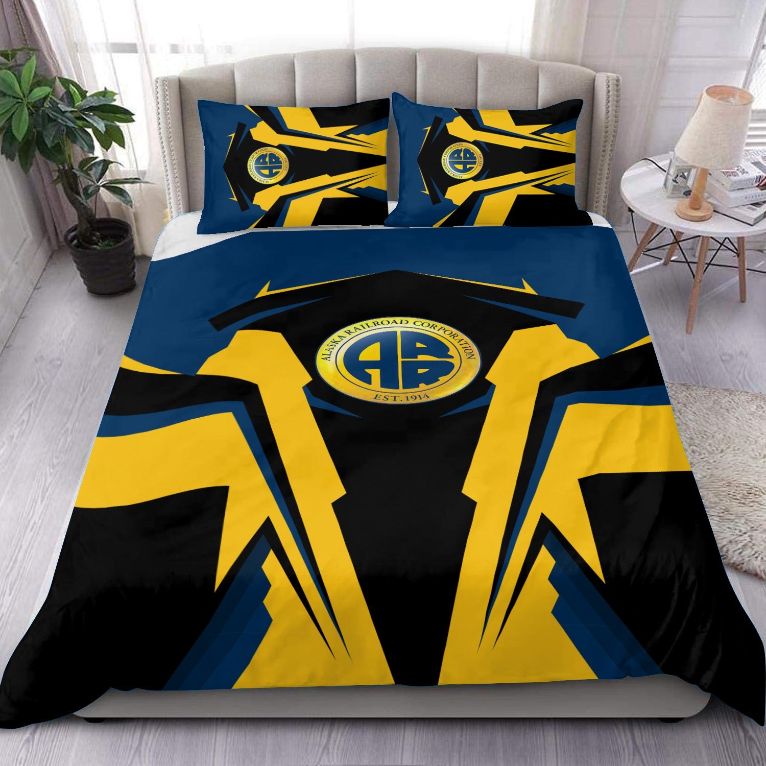 Railspirit Alaska Railroad Bedding Set Strong Line Style Bedding Set All Over Print