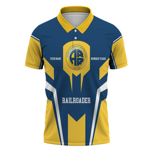 Railspirit Personalized Alaska Railroad Polo Shirt Custom Year Railroader Shirt Gift Idea For Train Lover