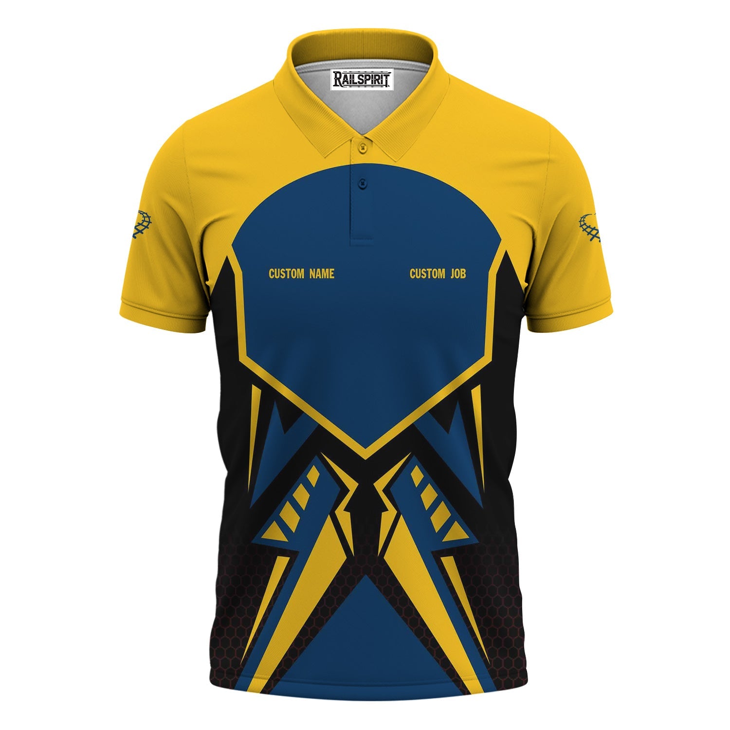 Railspirit Personalized Alaska Railroad Polo Shirt Vibriant Style with Custom Position Train Shirt