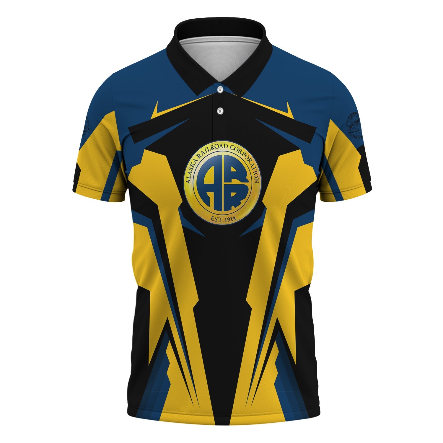 Railspirit Personalized Alaska Railroad Polo Shirt Strong Line Style Train Unisex Shirt All Over Print