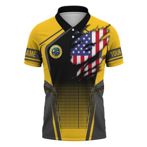 Railspirit Personalized Alaska Railroad Polo Shirt American Eagle Vintage Train Shirt