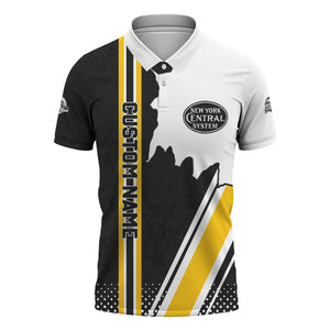 Railspirit Personalized New York Central Railroad Polo Shirt All Over Printed Unisex Shirt