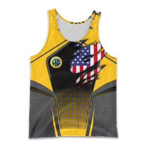 Railspirit Personalized Alaska Railroad Men Tank Top American Eagle Vintage Train Shirt