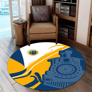Railspirit Alaska Railroad Round Mat Flame-Inspired Style Mat Gift Idea For Train Lovers