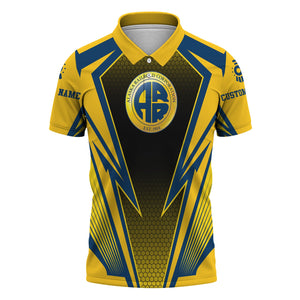 Railspirit Personalized Alaska Railroad Polo Shirt Lightning Graphic Style Shirt Gift Idea For Train Lover