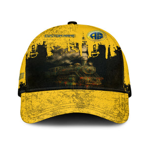 Railspirit Personalized Alaska Railroad Classic Cap Vintage Train Art Style Cap For Locomotive Fans