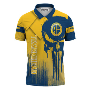 Railspirit Personalized Alaska Railroad Polo Shirt Skull Design with Custom Job Train Shirt for Trackhead Crew