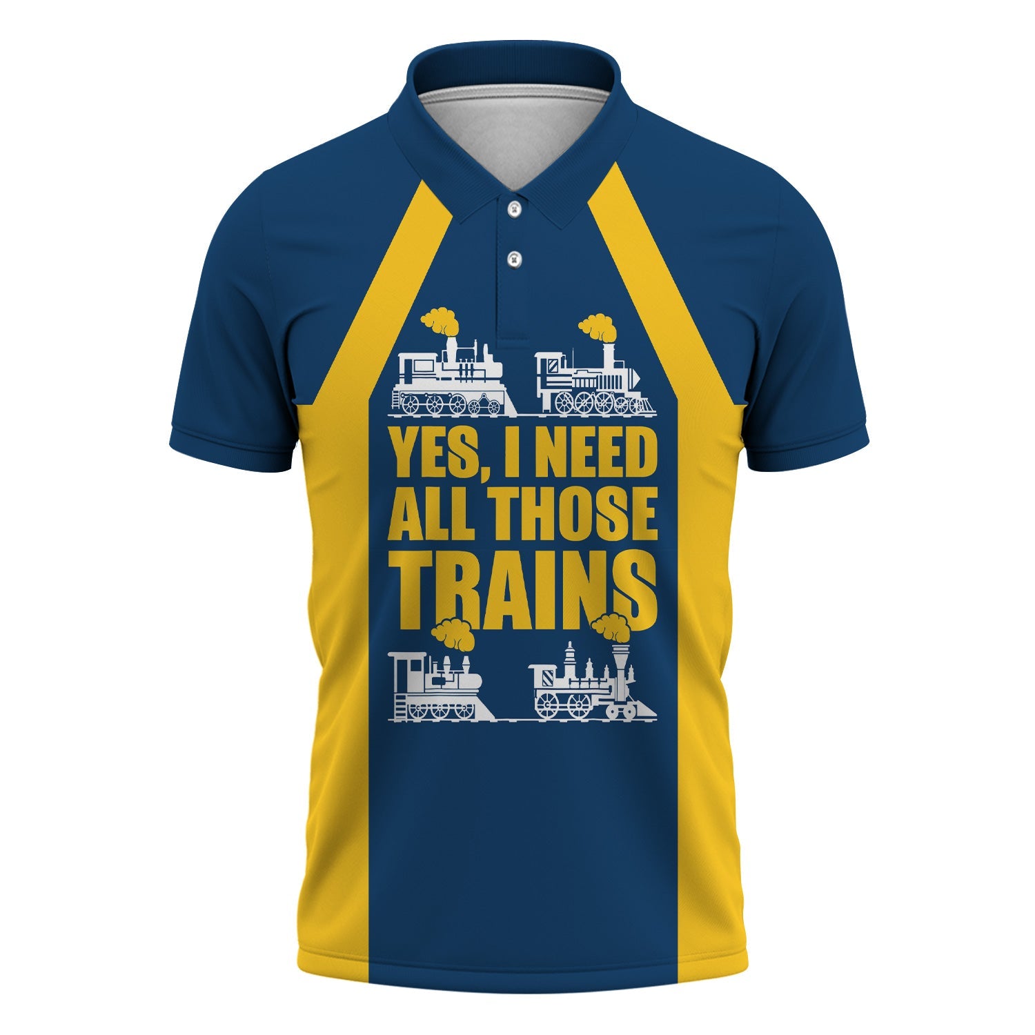 Railspirit Custom Name Alaska Railroad Polo Shirt Yes I Need All Those Train Printed Shirt