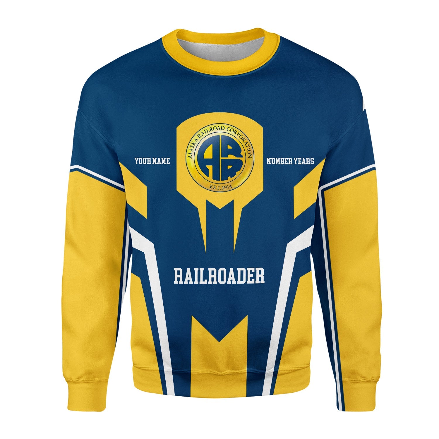 Railspirit Personalized Alaska Railroad Sweatshirt Custom Year Railroader Shirt Gift Idea For Train Lover
