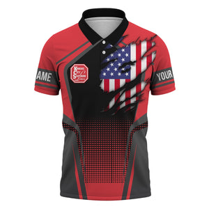 Railspirit Personalized Kansas City Southern Polo Shirt American Eagle Vintage Train Shirt