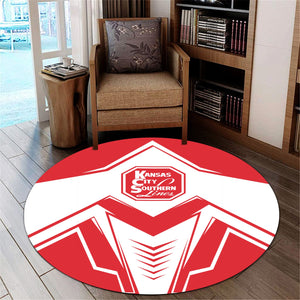 Railspirit Kansas City Southern Round Mat Railway Trainspotter Style Mat Gift Idea For Foamers