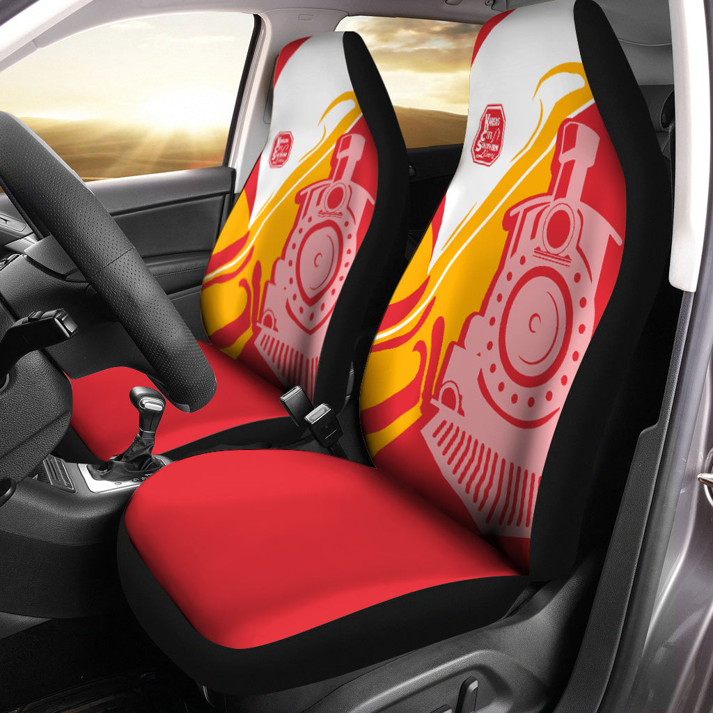 Railspirit Kansas City Southern Car Seat Cover Flame-Inspired Style Seat Cover Gift Idea For Train Lovers