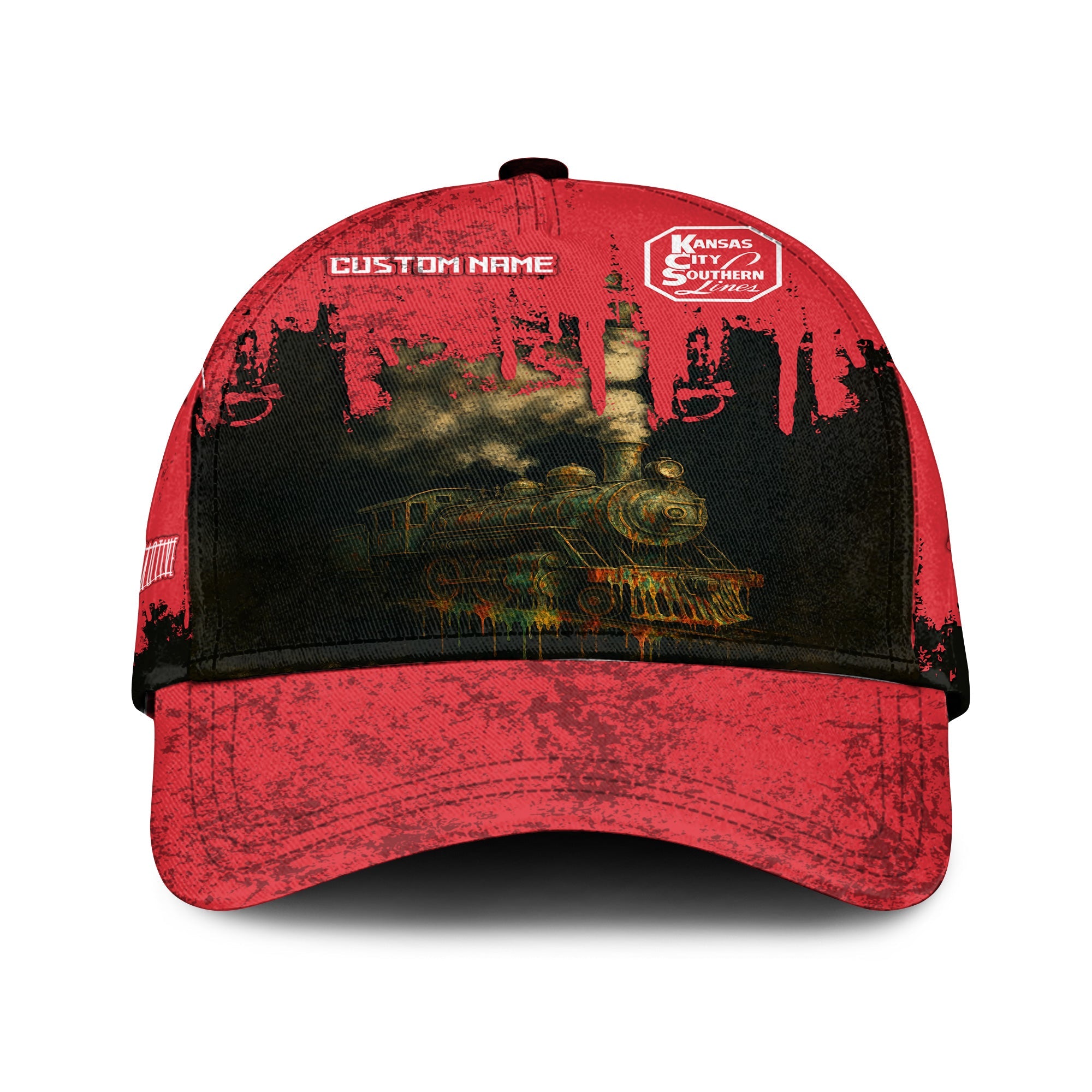 Railspirit Personalized Kansas City Southern Classic Cap Vintage Train Art Style Cap For Locomotive Fans