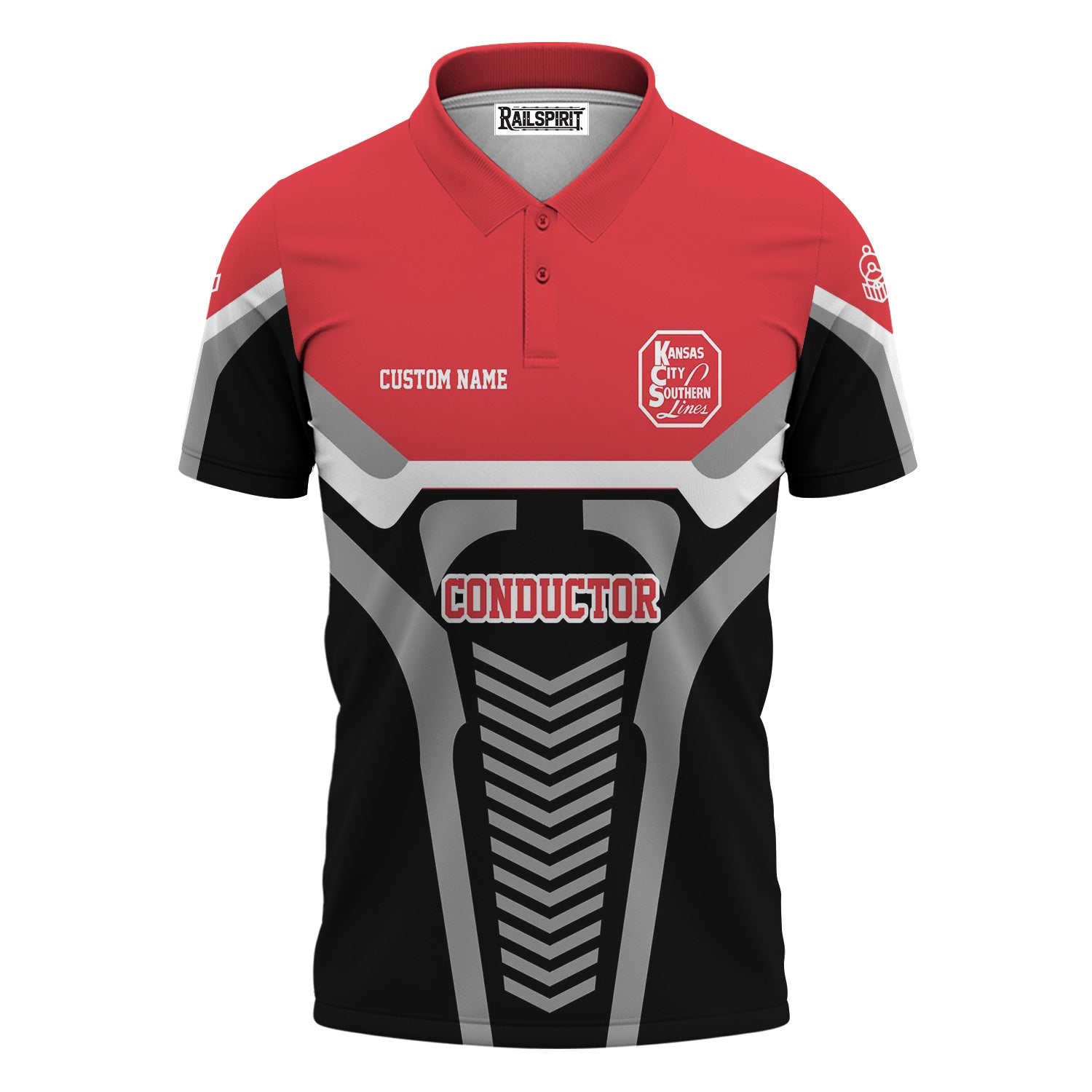 Railspirit Personalized Kansas City Southern Polo Shirt Track-Inspired with Custom Job Position  Train Shirt