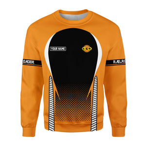 Railspirit Personalized Genesee & Wyoming Inc. Railroad Sweatshirt Stress Is Caused By Not Having Enough Trains Shirt All Over Print Shirt