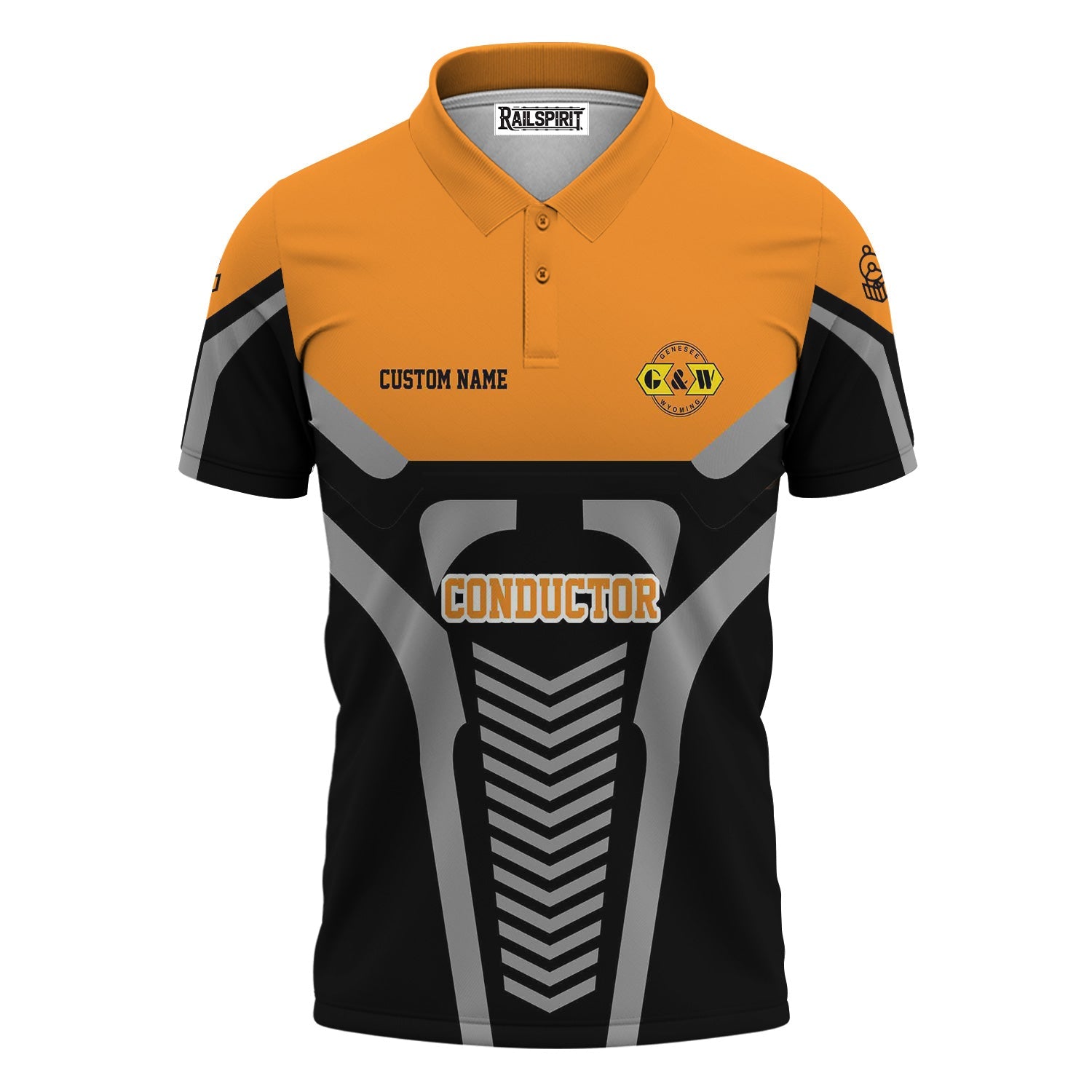 Railspirit Personalized Genesee & Wyoming Inc. Railroad Polo Shirt Track-Inspired with Custom Job Position  Train Shirt
