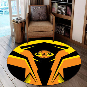 Railspirit Genesee & Wyoming Inc. Railroad Round Mat Strong Line Style Rug All Over Print