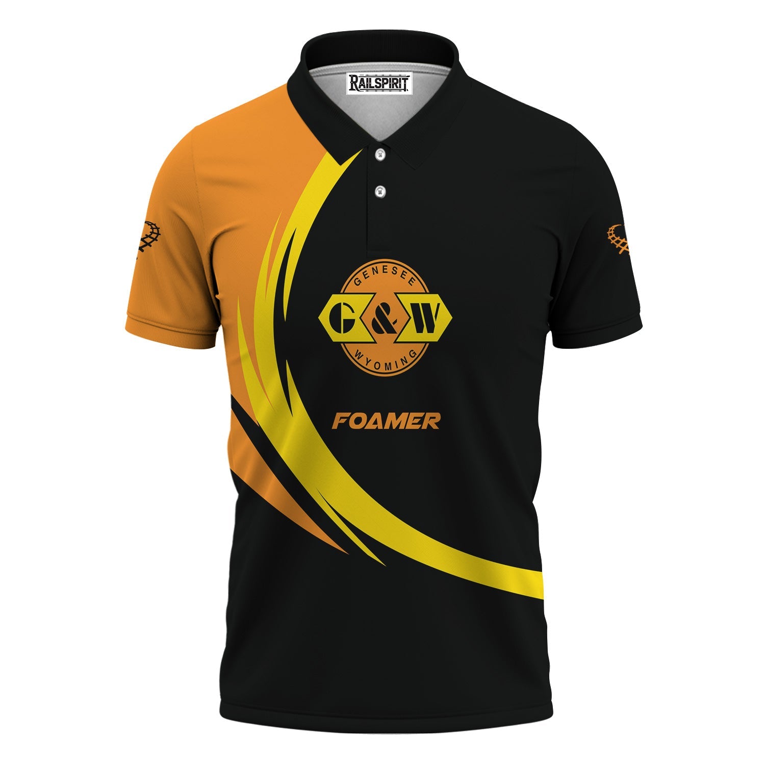 Railspirit Personalized Genesee & Wyoming Inc. Railroad Polo Shirt Unique Graphic Style Shirt For Train Enthusiasts