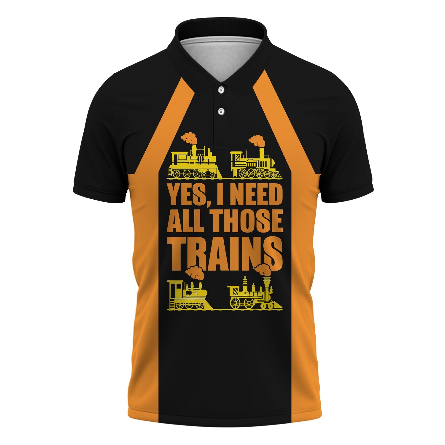 Railspirit Custom Name Genesee & Wyoming Inc. Railroad Polo Shirt Yes I Need All Those Train Printed Shirt