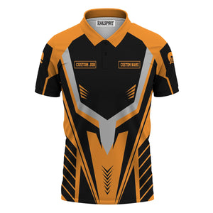 Railspirit Personalized Genesee & Wyoming Inc. Railroad Polo Shirt Workwear-Inspired with Custom Position Train Shirt