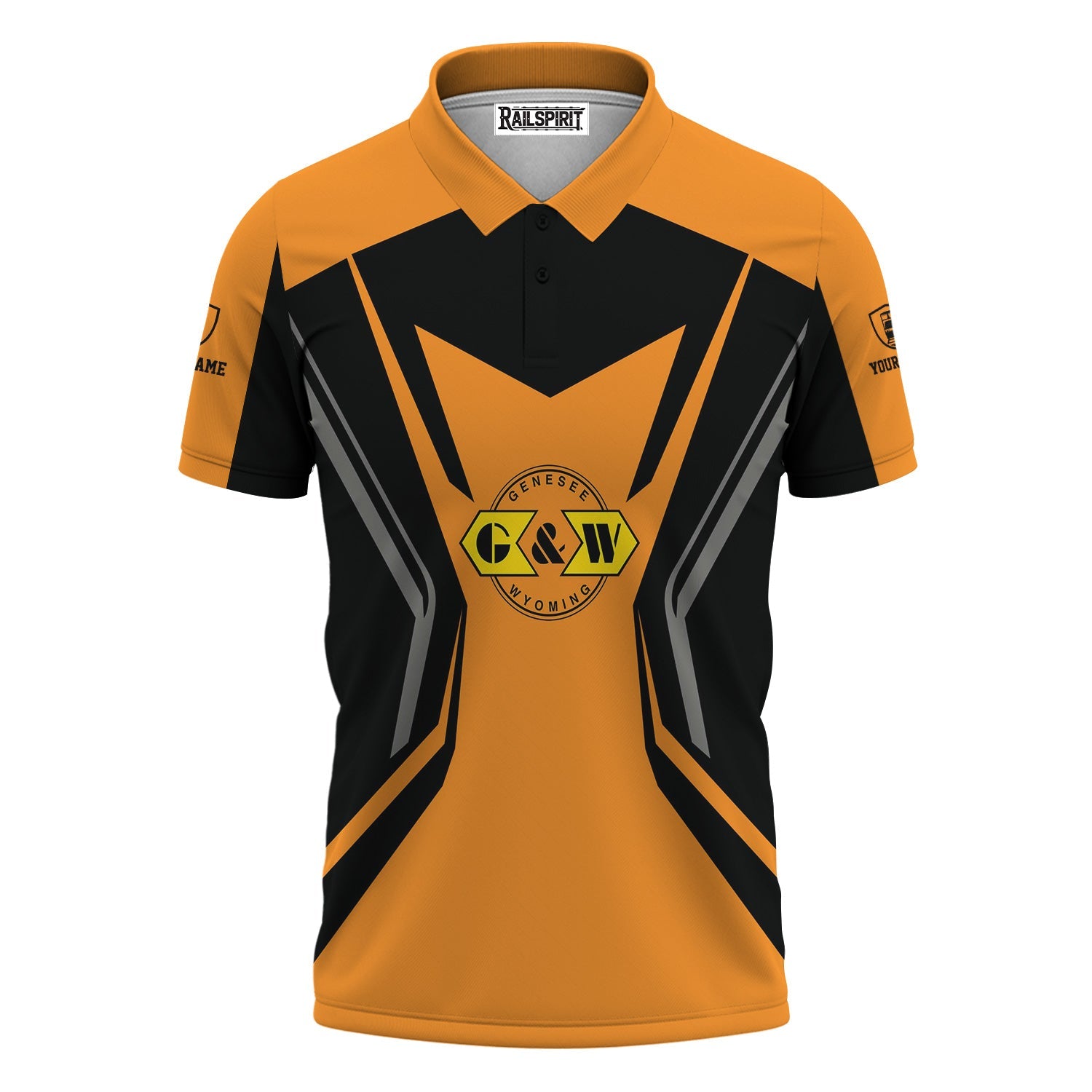 Railspirit Personalized Genesee & Wyoming Inc. Railroad Polo Shirt Unique Style with Custom Job Train Shirt