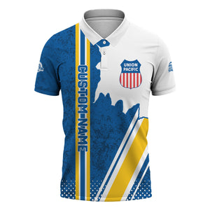 Railspirit Personalized Union Pacific Railroad Polo Shirt Big Boy All Over Printed Unisex Shirt