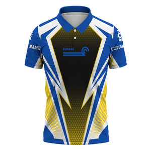 Railspirit Personalized Conrail Railroad Polo Shirt Lightning Graphic Style Shirt Gift Idea For Train Lover