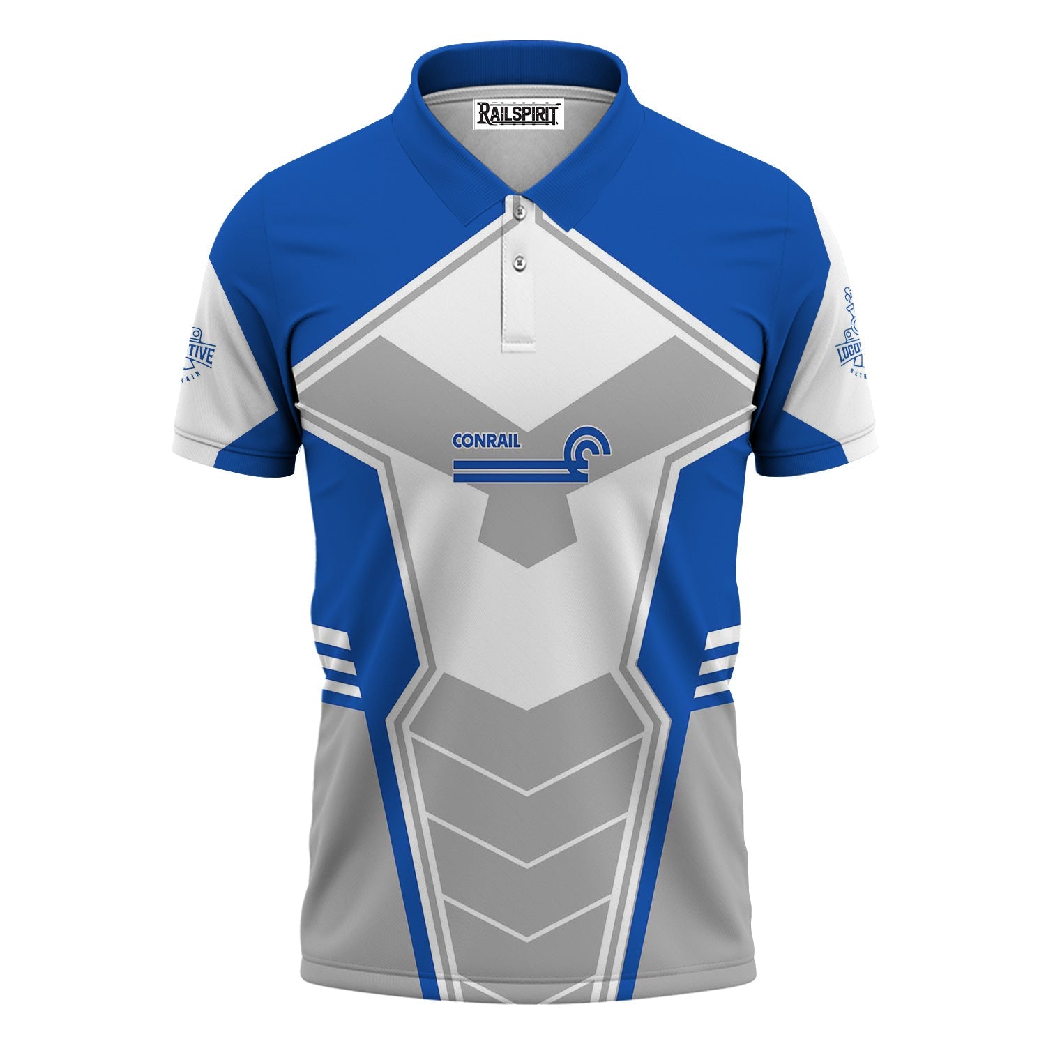 Railspirit Personalized Conrail Railroad Polo Shirt Engine-Inspired Style Train Shirt for Railroad Fanatic