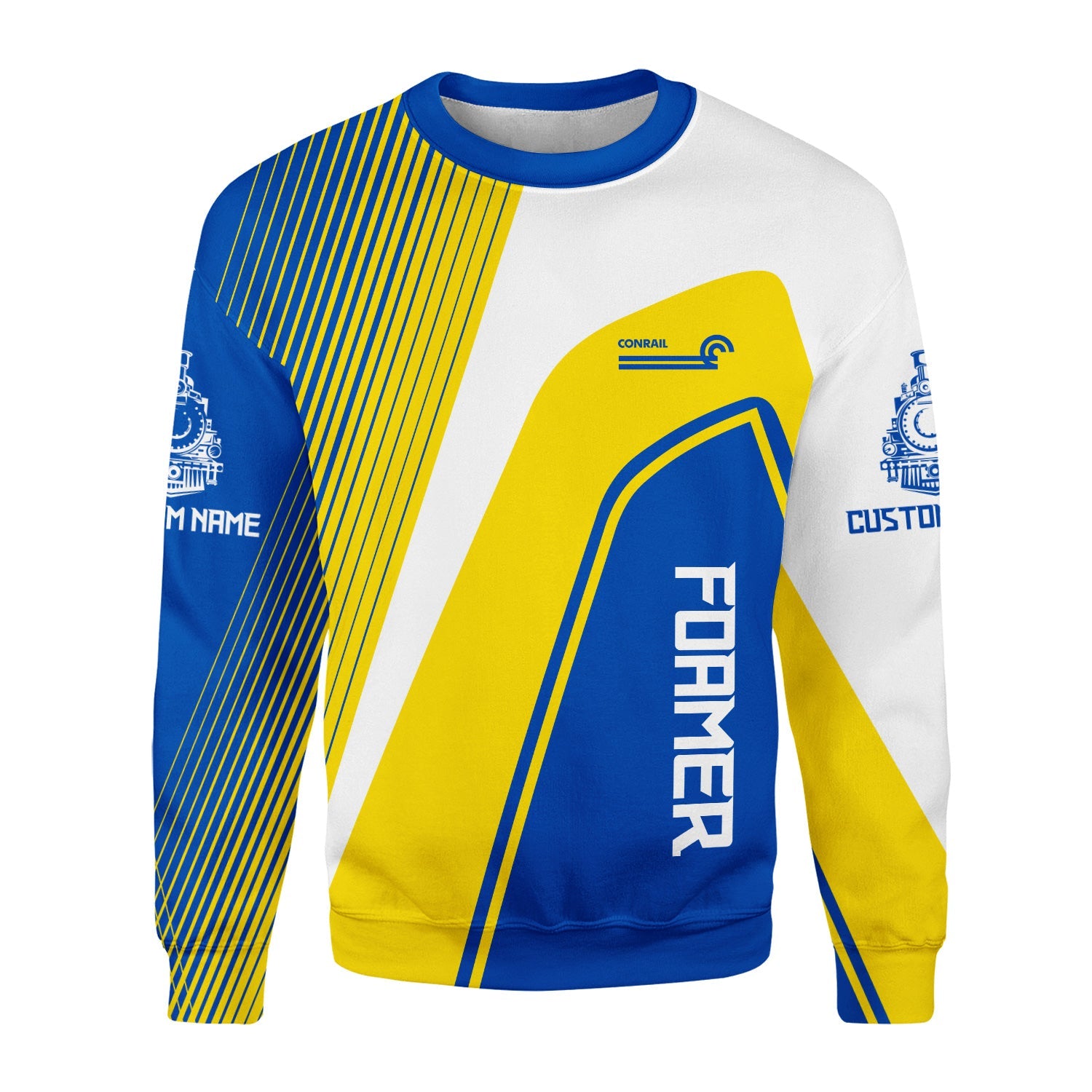 Railspirit Personalized Conrail Railroad Sweatshirt Vibrant Striking Style Shirt For Rail Enthusiasts